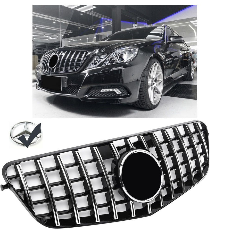 Griglia sportiva per Mercedes W212 PREFACELIFT CHROME PANAMERICANA LOOK