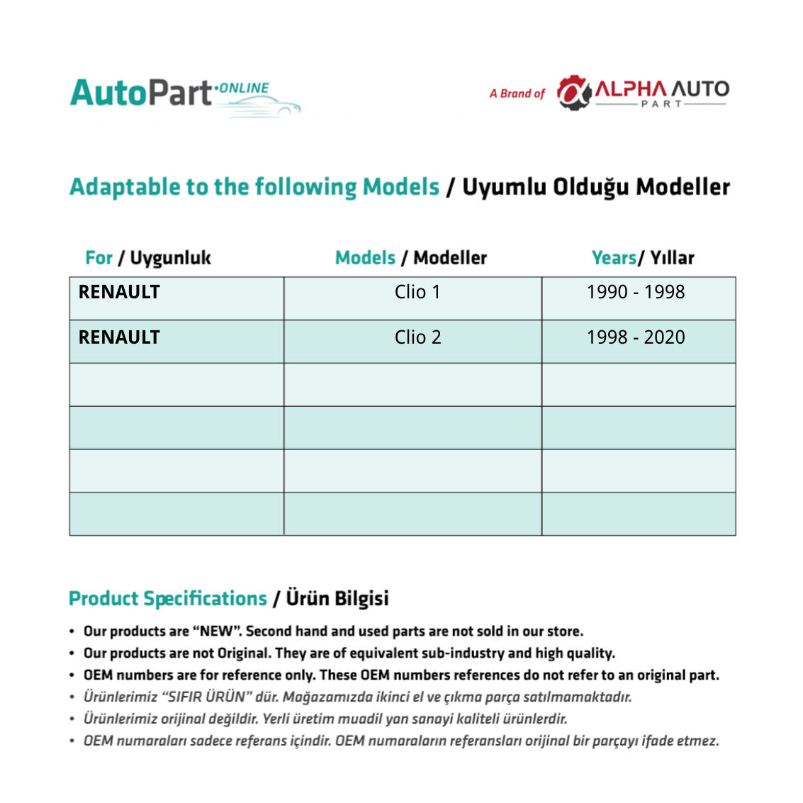 Kit Riparazione Tetto Apribile Renault Clio I/II – vista 2