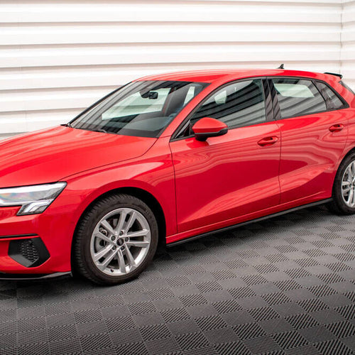 TOP SELLER Sotto Minigonne per AUDI A3 8P 8V 8Y *RS-Look* Laterali Nero ABS