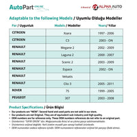 Ingranaggio Ruota Avvolgitore  Manuale Posteriore Renault Megane II Laguna II Sc