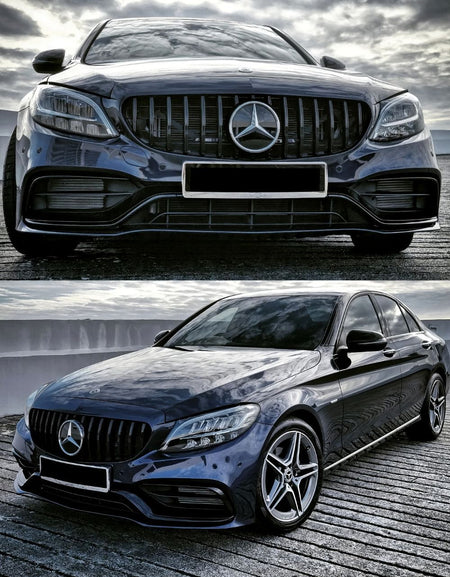 per Mercedes C205 Coupe 18-21 Griglia Anteriore Panamericana AMG – vista 2