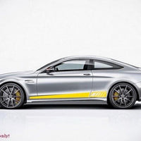 Adesivo per decalcomanie laterali in vinile giallo opaco per Mercedes Classe C C
