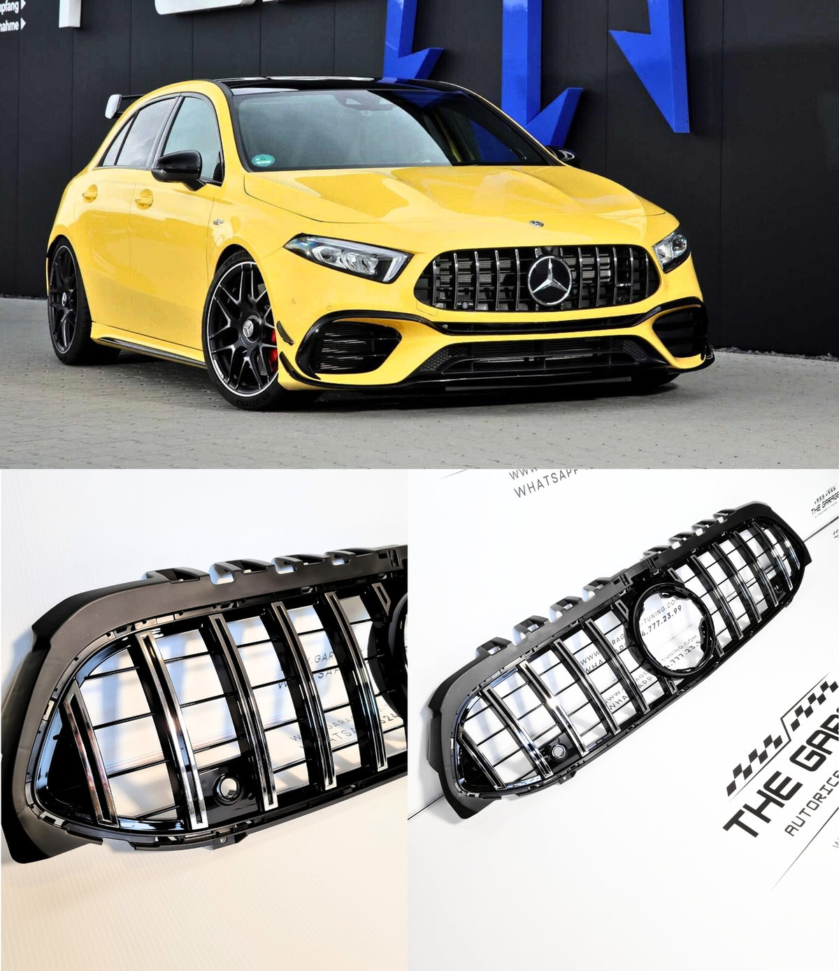 GRIGLIA A45 PANAMERICANA per MERCEDES CLASSE A W177 2018-2023 SILVER - CROMATA