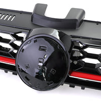 Griglia a NIDO D'APE per GOLF 7 12-17 Mascherina SPORT  Nero con Linea Rossa