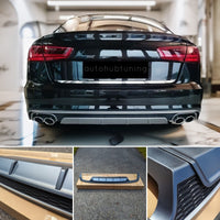 S6 Replica per AUDI A6 4G C7 2015-2018 DIFFUSORE POSTERIORE SOTTO PARAURTI