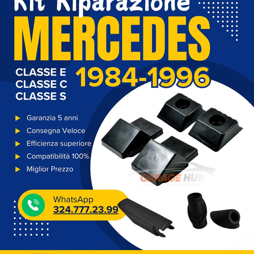 Kit 7pz Riparazione Bagagliaio+Antenna+Tergicristallo per Mercedes Classe E S C