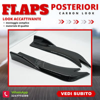 Set Minigonne Spoiler Laterali Flaps NERO LUCIDO BMW FIAT MERCEDES OPEL FORD V W