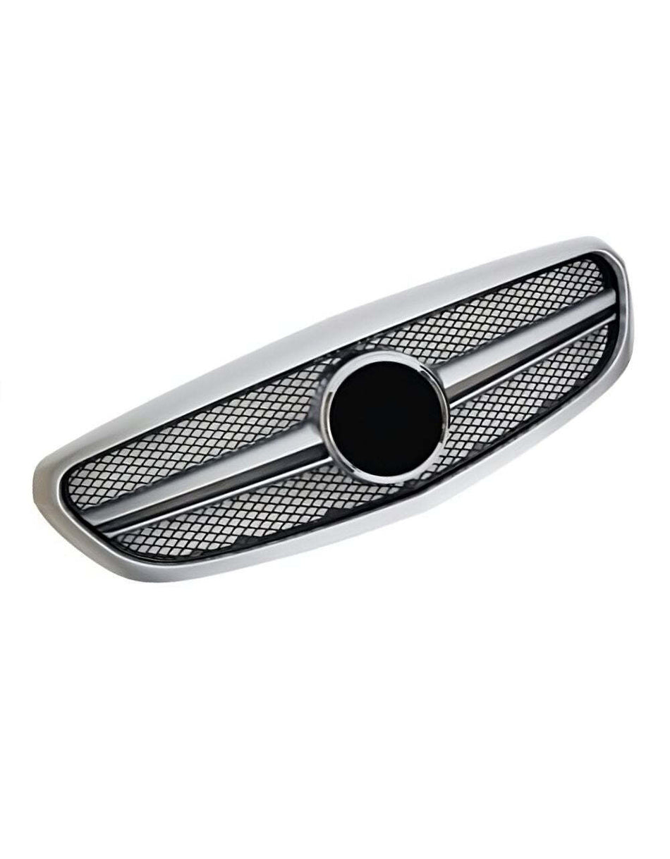 per Mercedes C W205 S205 2014-2018 Griglia Anteriore Cromato Look AMG