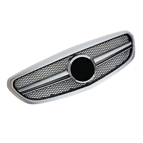 per Mercedes C W205 S205 2014-2018 Griglia Anteriore Cromato Look AMG