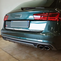 S6 Replica per AUDI A6 4G C7 2015-2018 DIFFUSORE POSTERIORE SOTTO PARAURTI