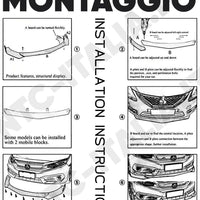 Mercedes Classe A W176 / W177 SPOILER FRONTALE LAMA SOTTO PARAURTI ABS LUCIDO