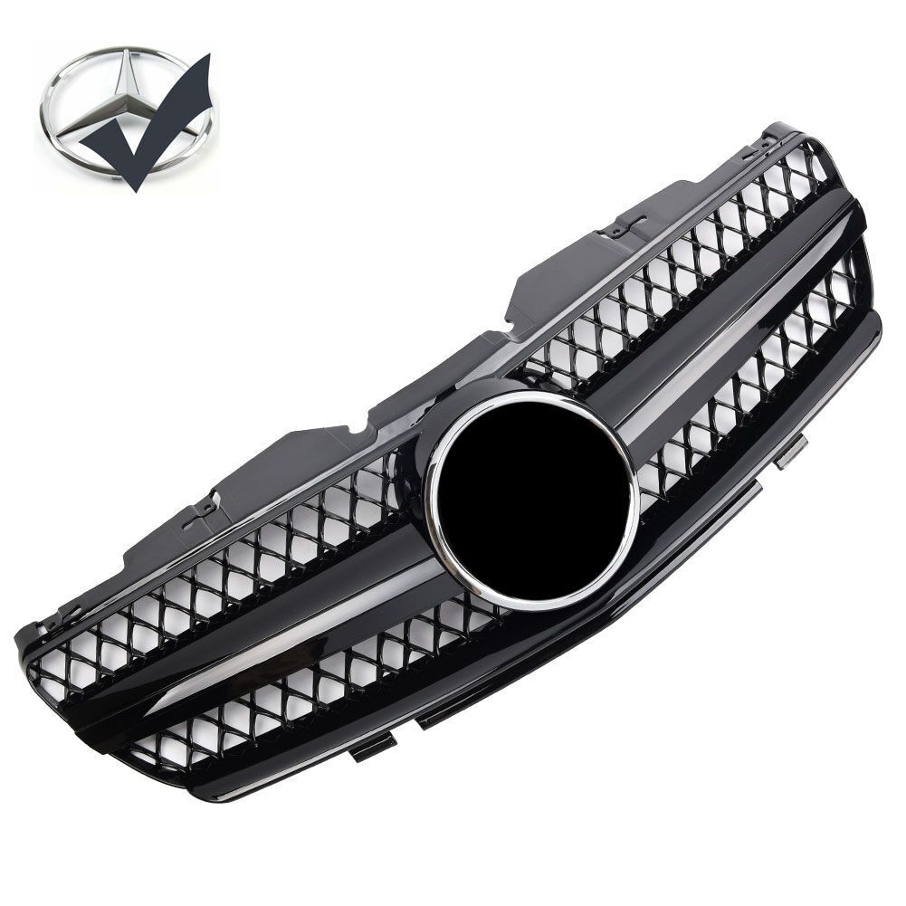 Griglia sportiva per Mercedes R230 SL 2001-2006 nero lucido AMG LOOK