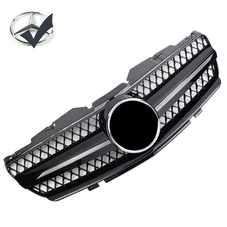 Griglia sportiva per Mercedes R230 SL 2001-2006 nero lucido AMG LOOK