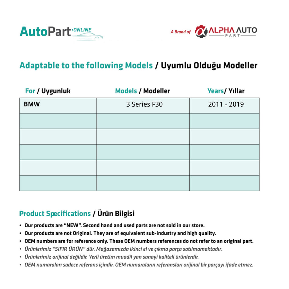 Copribarre portapacchi set 2 BMW Serie 3 F30