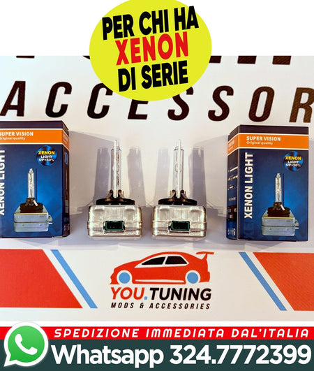 Kit Lampadine Auto BI-XENON D1S, Luci RICAMBIO XENON Lampade 6000K 10000 LM – vista 3