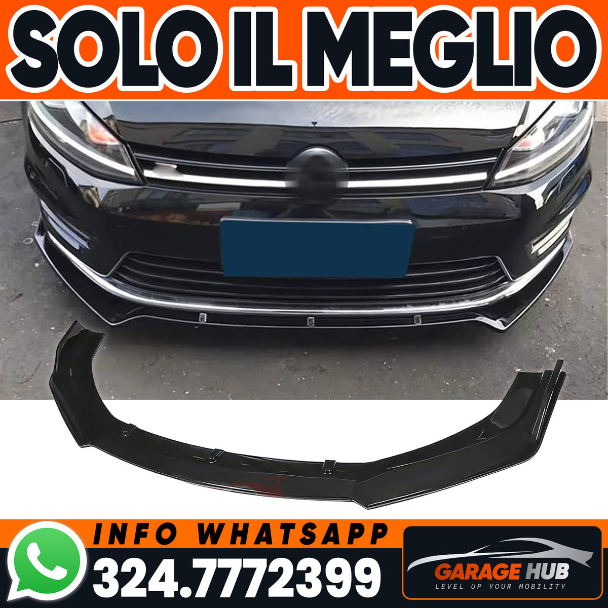 Splitter Frontale Sotto Paraurti per VW GOLF 6 7 MK6 MK7 GTI LINE