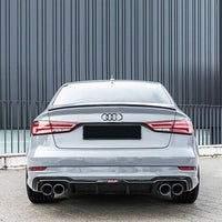 Spoiler per bagagliaio per Audi A3 8V berlina (2013 in poi) nero opaco