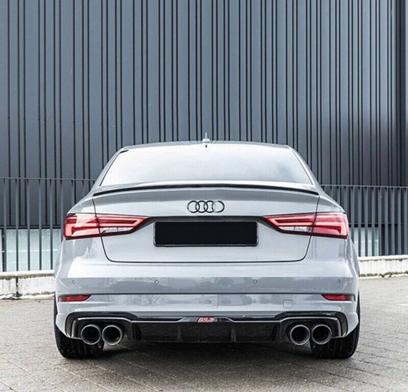 Spoiler per bagagliaio per Audi A3 8V berlina (2013 in poi) nero opaco – vista 9