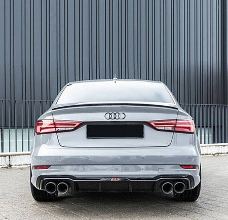 Spoiler per bagagliaio per Audi A3 8V berlina (2013 in poi) nero opaco – vista 9