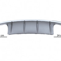 DIFFUSORE RS3 LOOK per Audi A3 8V BERLINA dal 2016-2019 (SOLO PER S-LINE) Silver