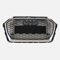 per AUDI A3 8V 2016-2020 Griglia RS3 Look Quattro Nero Cromato