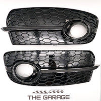 Griglie FENDINEBBIA Look RS per AUDI Q5 SUV, 8R Restyle 2012-2016 - TOTAL BLACK