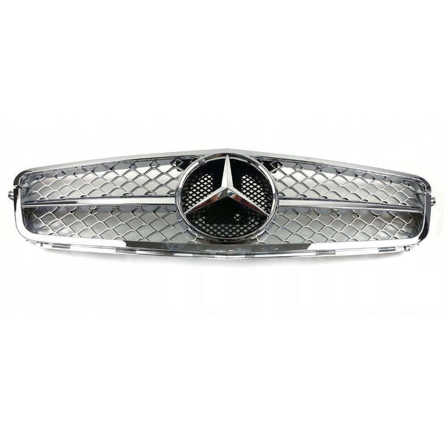 per Mercedes C204 Coupe 11-14 Griglia Radiatore Cromato Look AMG