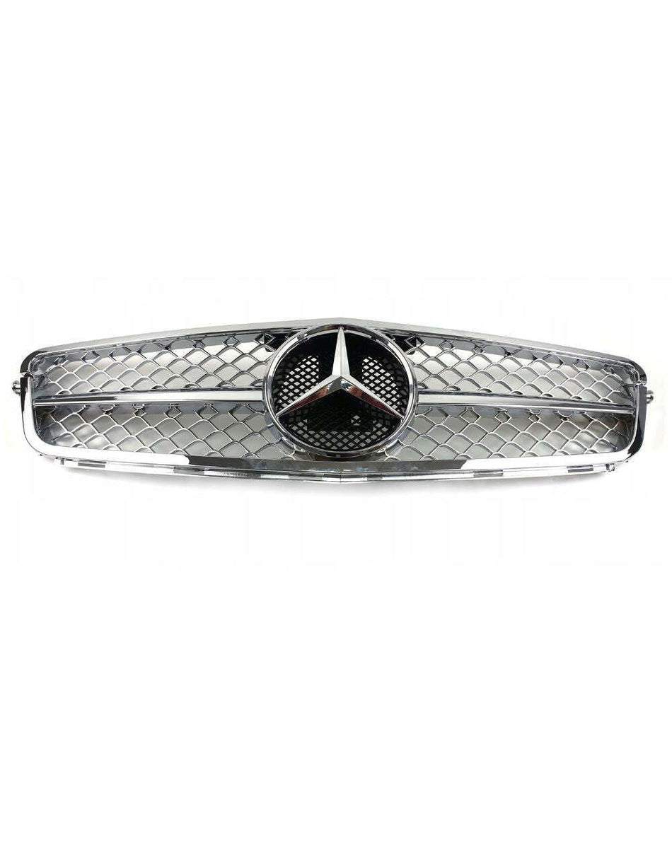 per Mercedes C204 Coupe 11-14 Griglia Radiatore Cromato Look AMG