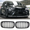 A per X5 X6 F15 F16 SPORT GRIGLIA DEL RADIATORE DOPPIA STAFFA NERO LUCIDO