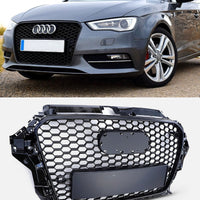 Griglia a Nido d'Ape RS3 LOOK Nero Lucido per Audi A3 8V 2012-2016 ✨QUALITÀ TOP✨
