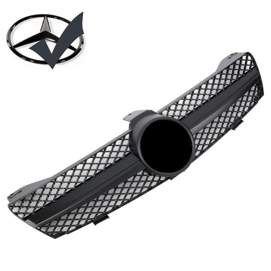 Griglia griglia sportiva per Mercedes W219 CLS 2004-2008 nero opaco AMG LOOK