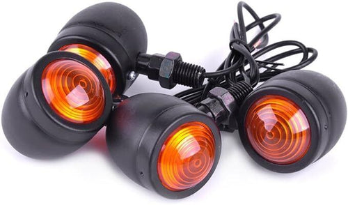 Coppia Luci Tonde BLACK Frecce UNIVERSALI Honda Suzuki Honda Yamaha Kawasaki