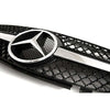 per Mercedes SL R230 01-06 Griglia Radiatore Nero Cromato AMG