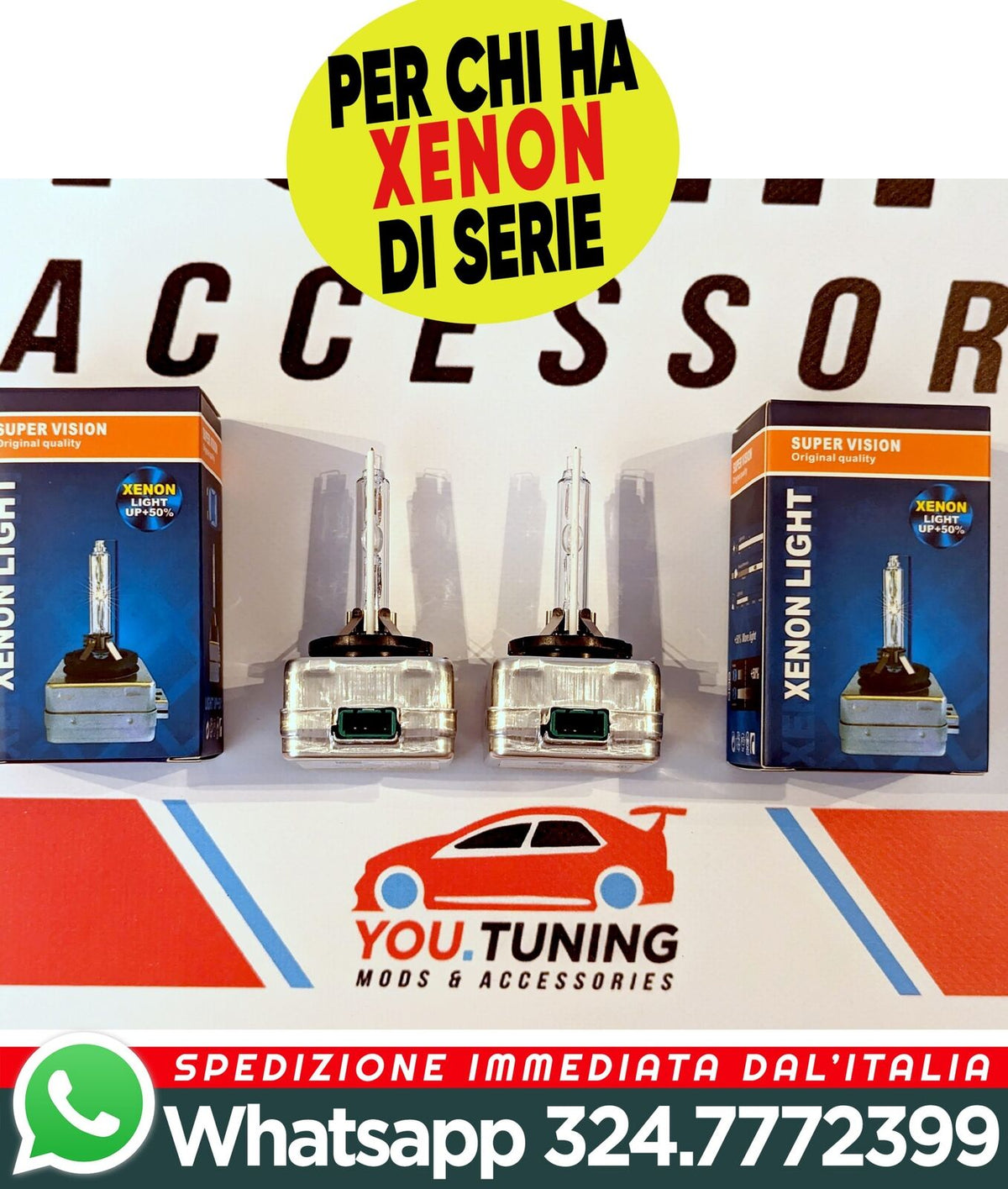 Kit Lampadine BI-XENON D1S Luci Auto RICAMBIO XENON Lampade 6000K 10000LM – vista 3