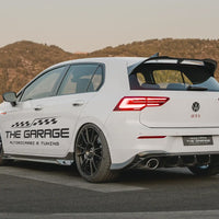 DIFFUSORE POSTERIORE ✨R LOOK✨ per VW GOLF 8 TSI TDI con 2 Uscite singole NERO