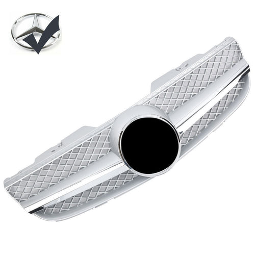 Griglia sportiva per Mercedes R230 SL 2006-2008 cromata argento AMG LOOK