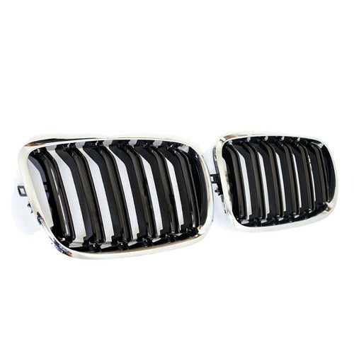 per X6 E71 2008-2014 Griglia Radiatore M Look Nero Cromato