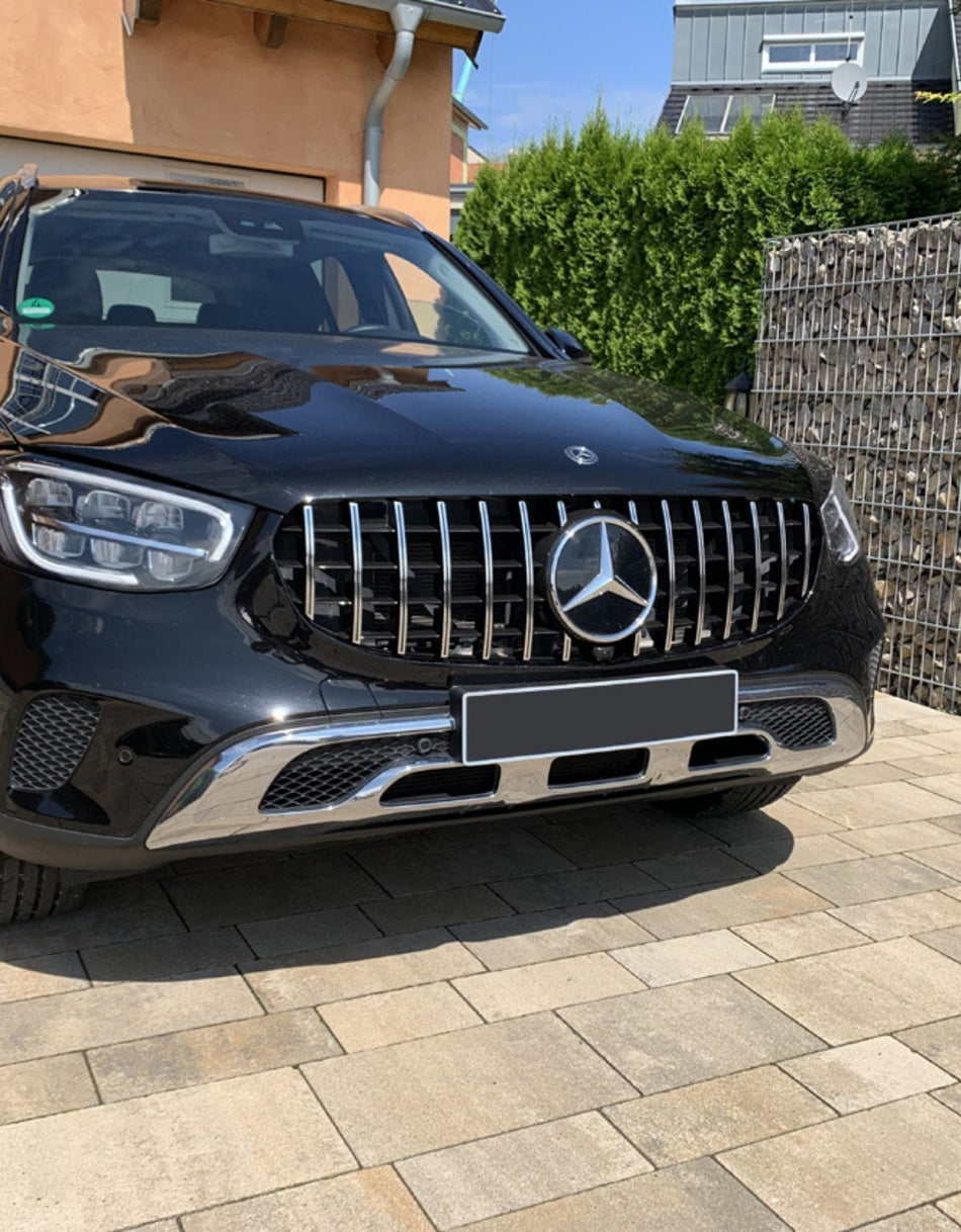 per Mercedes GLC X253 C253 2019-2022 Griglia Anteriore Cromata 63 AMG Look