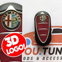 GUSCIO CHIAVE TELECOMANDO 3 TASTI PER ALFA ROMEO,MITO GIULIETTA +LOGO-3D