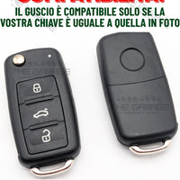 TELECOMANDO GUSCIO CHIAVE compatibile per VW GOLF 6, VI Polo 6R Passat B7 CC