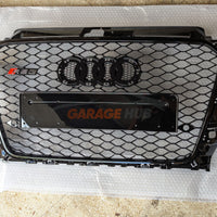Griglia a Nido d'Ape RS3 LOOK Nero Lucido per Audi A3 8V 2012-2016 ✨QUALITÀ TOP✨