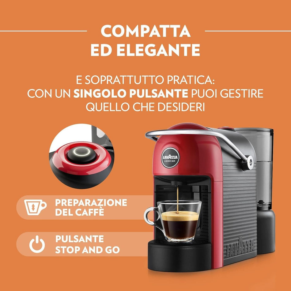 Lavazza A Modo Mio Jolie Evo Coffee Machine Made with 36% Recycled Red
