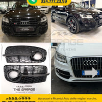 Griglie FENDINEBBIA Look RS per AUDI Q5 SUV, 8R Restyle 2012-2016 - TOTAL BLACK