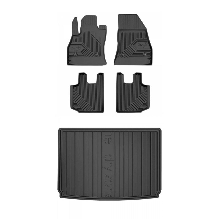 Frogum TPE Tappetini+Portabagagli Set per Fiat 500L 2012-2022 TPE set di tappeti