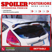 Alettone Posteriore Tetto Ford Fiesta 6 7  Nero Lucido in Vetroresina