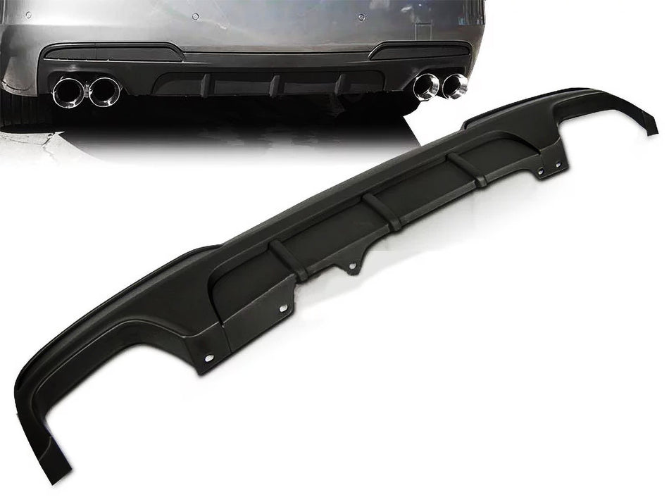 Diffusore Posteriore M5 Nero per BMW Serie 5 F10 F11 (solo MSport) DOPPIA USCITA