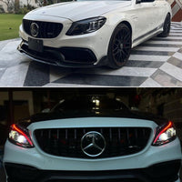 per Mercedes C63 AMG W205 18-21 Griglia Anteriore Panamericana