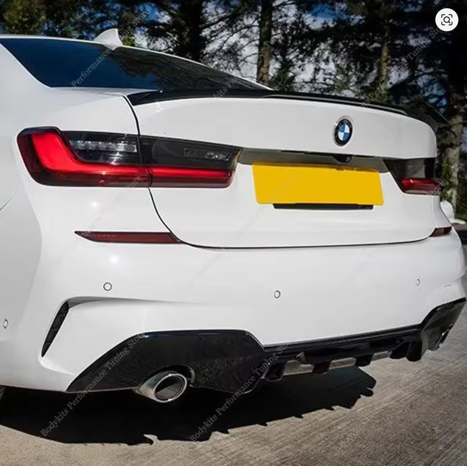 Diffusore M3 posteriore per BMW Serie 3 G20 G21 2018-2022 (solo per MSport) Nero