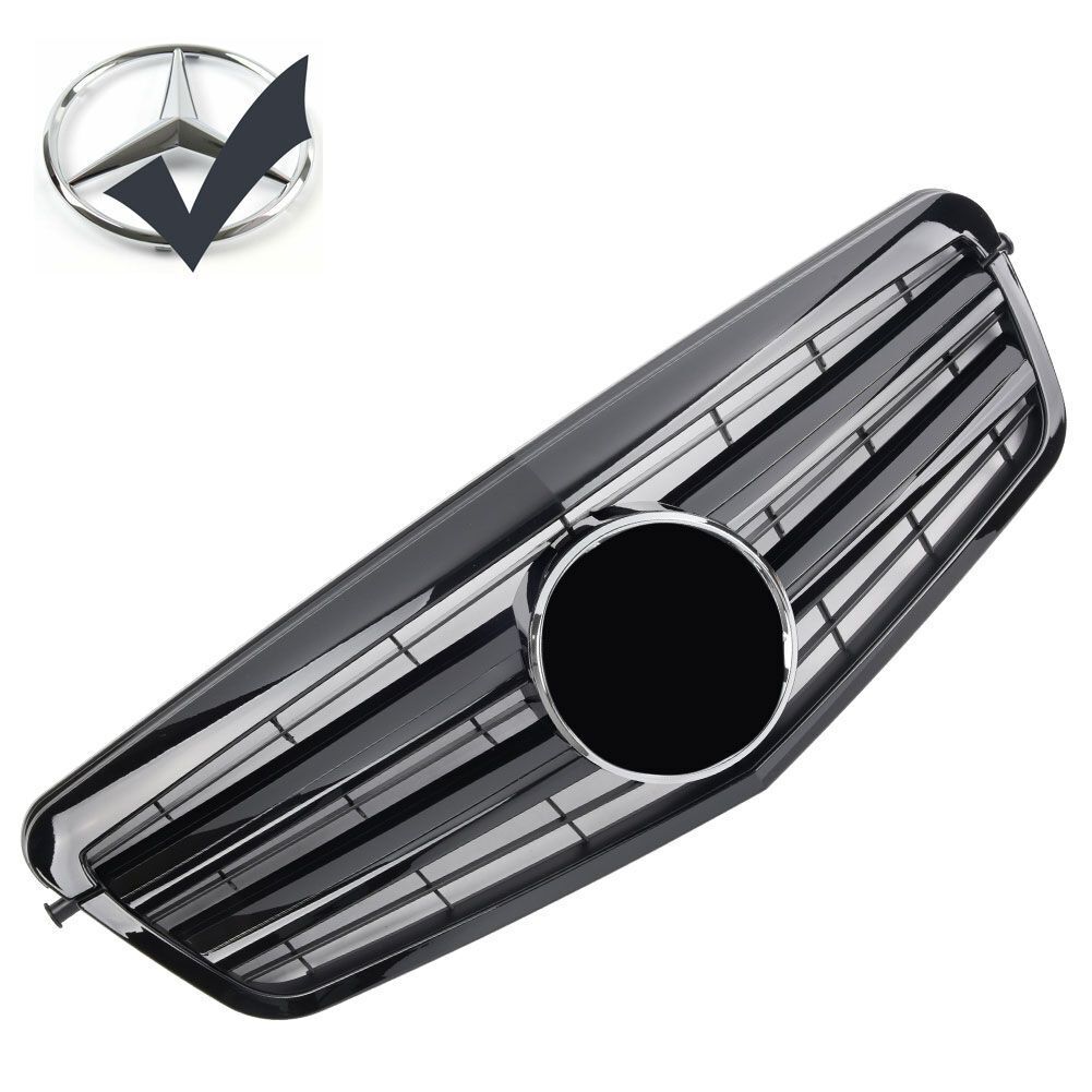 Griglia griglia sportiva per Mercedes W212 S212 E FINO al 2013 nero lucido AM...
