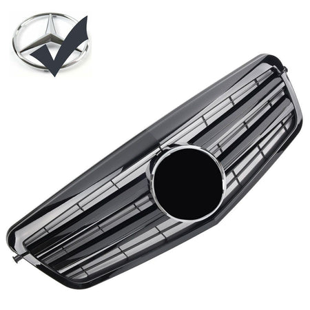 Griglia griglia sportiva per Mercedes W212 S212 E FINO al 2013 nero lucido AM...